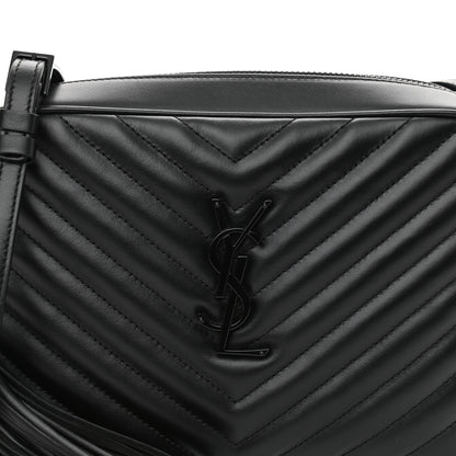 Saint Laurent Calfskin Matelasse Monogram Monochrome Lou Camera Bag Black 8 of 10