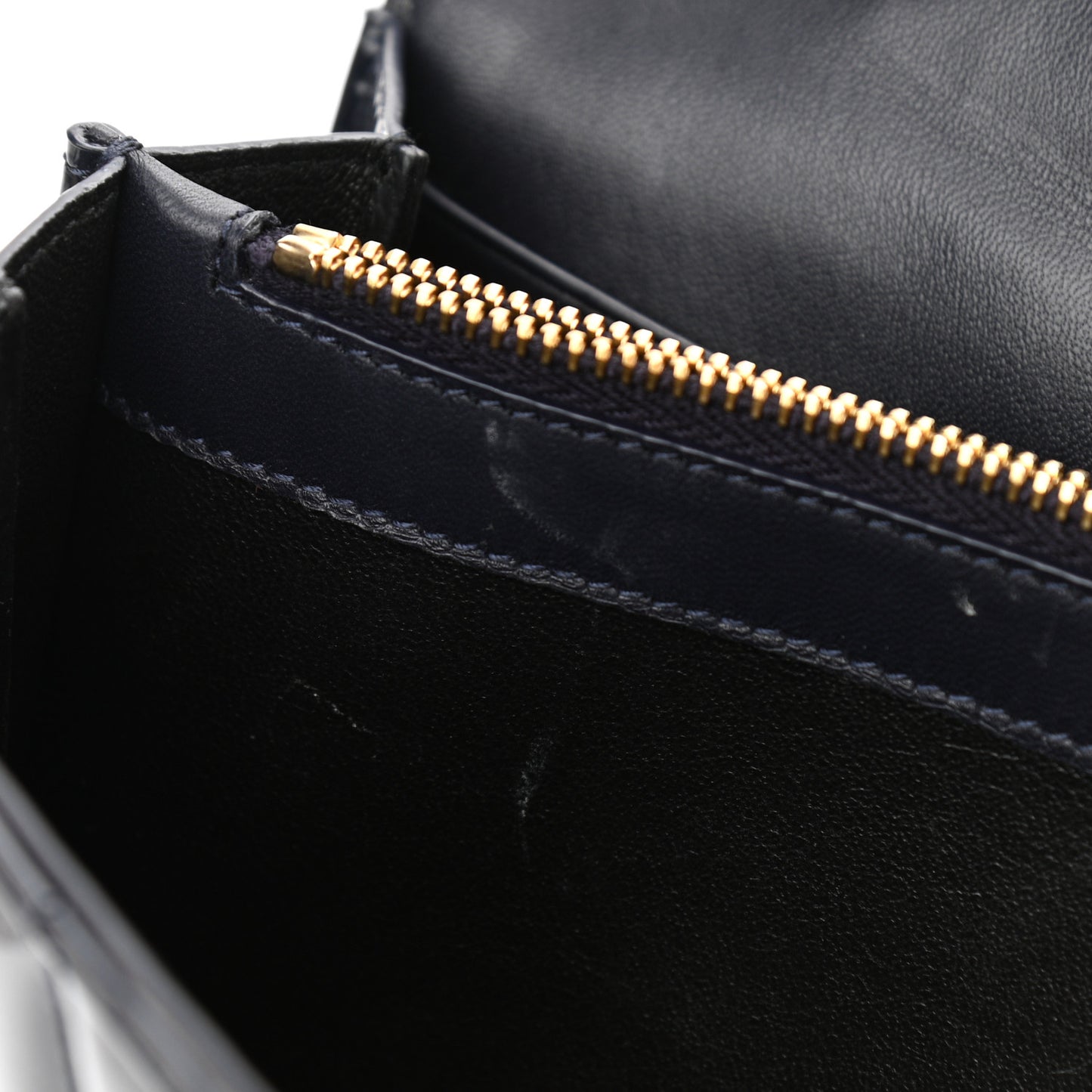 Patent Calfskin Matelasse Monogram Medium Vicky Chain Bag Blue