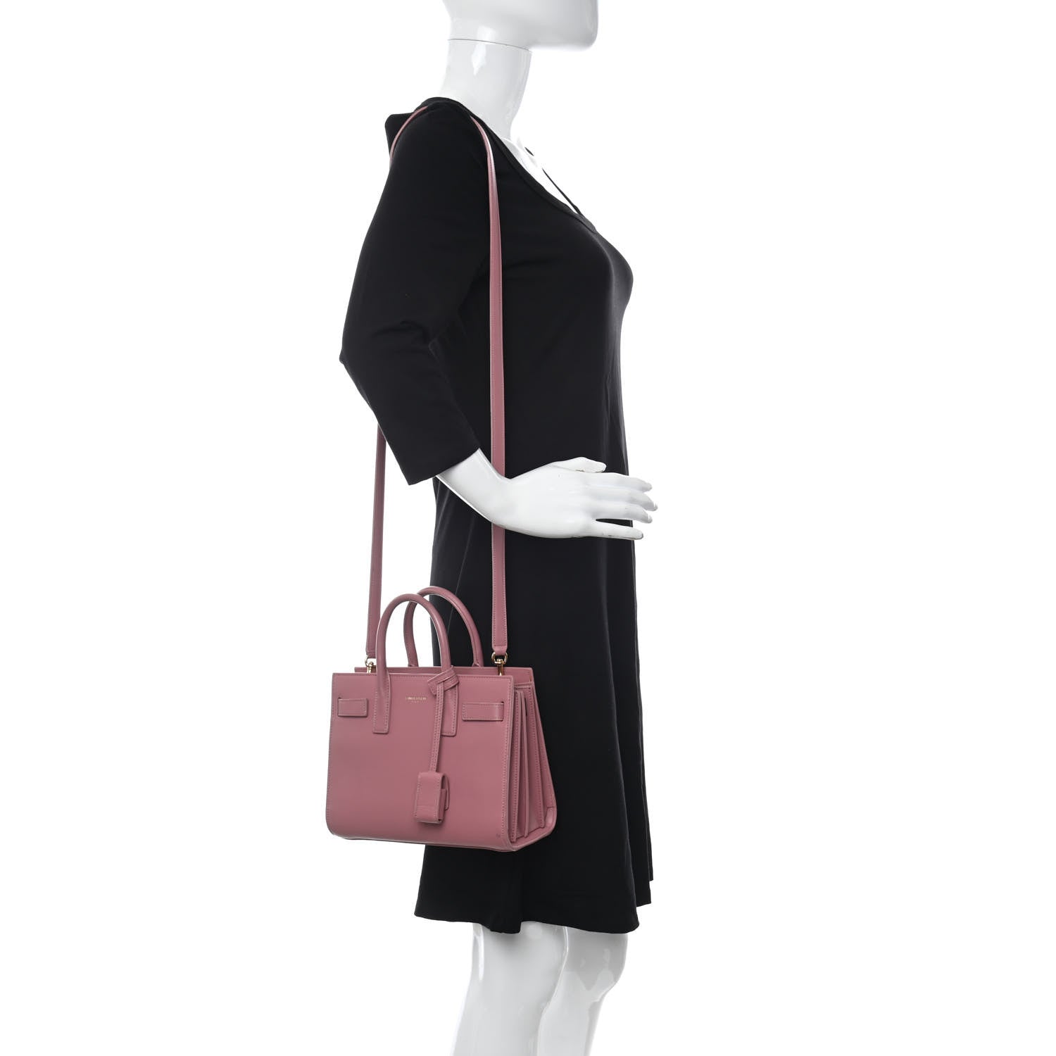 Saint Laurent Calfskin Nano Sac De Jour Rose Dark 2 of 14