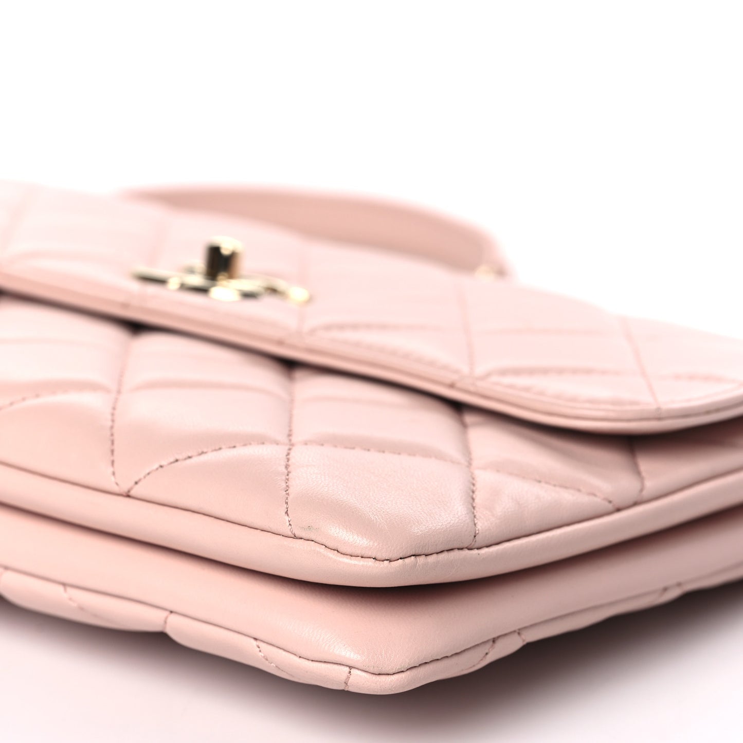 Lambskin Quilted Medium Trendy CC Flap Pink