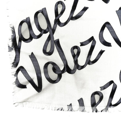 Louis Vuitton Silk Wool Volez Voguez Voyagez Stole 3 of 3