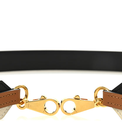 Hermes Epsom 30mm Tressage Au Galop Shoulder Strap Black Craie Gold 3 of 5