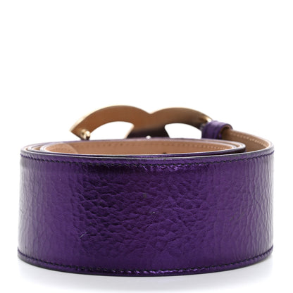 Chanel Metallic Calfskin CC Logo Belt 80 32 Purple 2 of 7