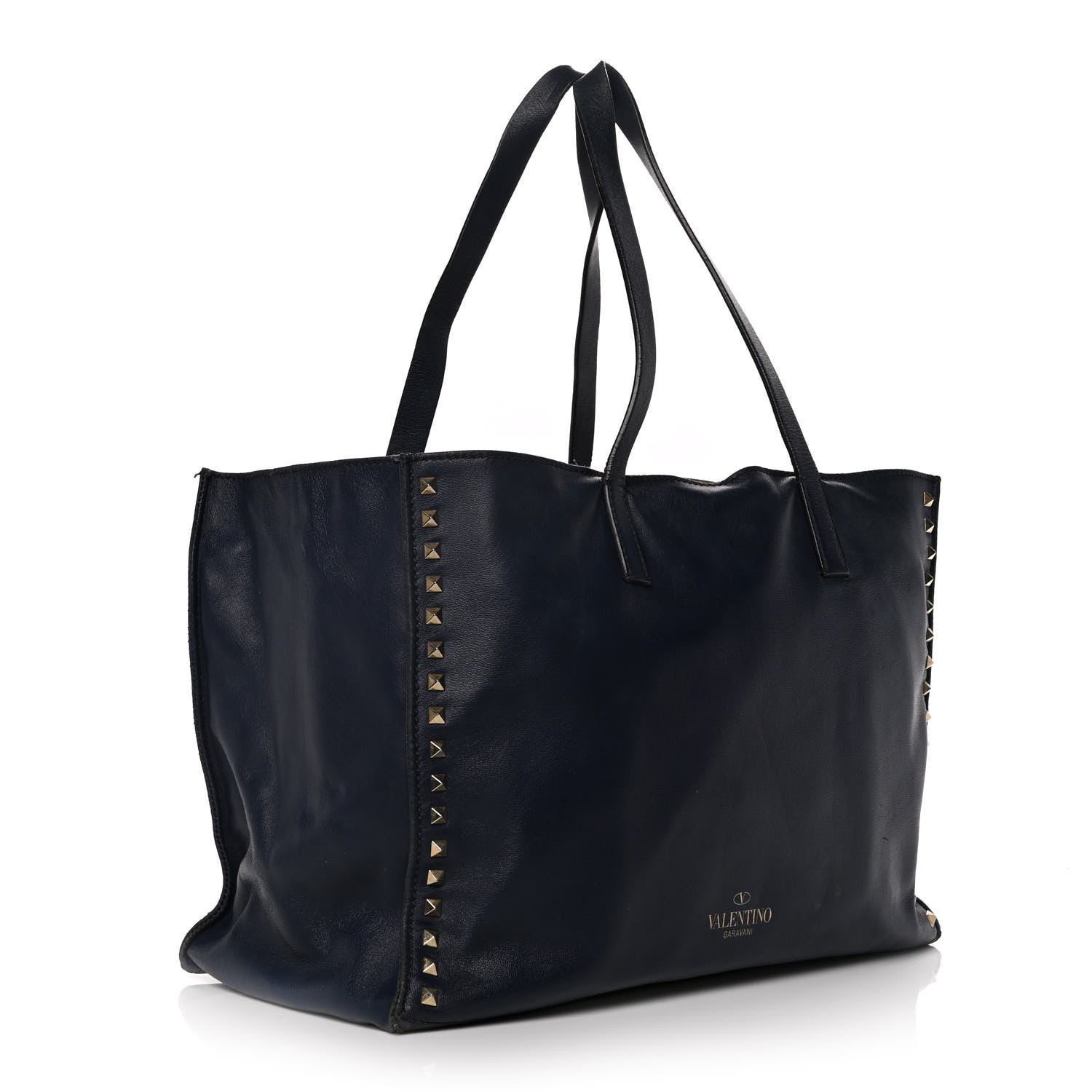 Valentino Garavani Nappa Medium Rockstud Soft Tote Marine 2 of 42