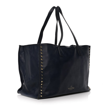 Valentino Garavani Nappa Medium Rockstud Soft Tote Marine 2 of 42