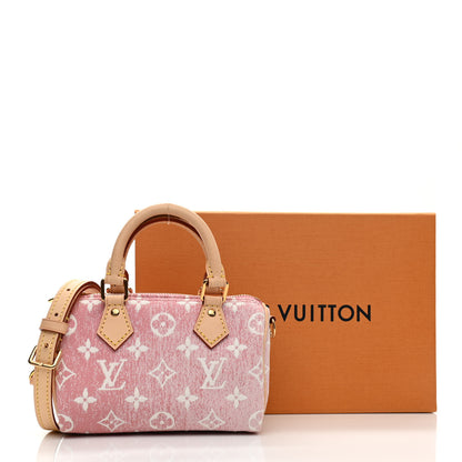 Louis Vuitton Monogram Jacquard Denim Nano Speedy Bandouliere Pink 10 of 10