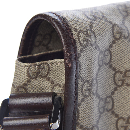 Gucci GG Plus Monogram Web Large Flap Messenger Bag Beige Dark Brown 14 of 18
