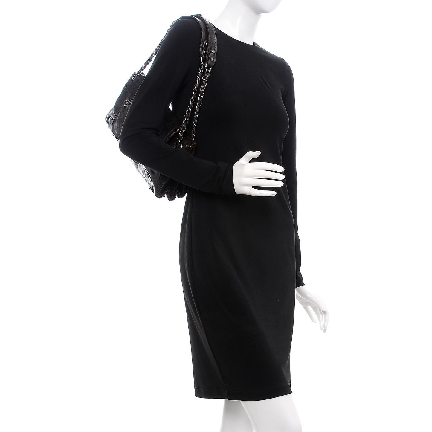 Glazed Caviar Pocket In The City Tote Brown