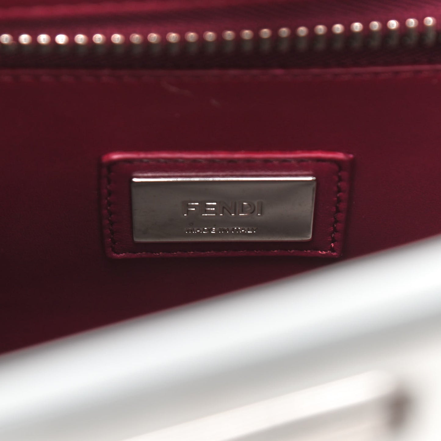 Vitello Seta Shiny Nappa Pearl Scalloped Studded Floral Embroidered Medium Peekaboo Iconic Satchel Grigio Perla Multicolor