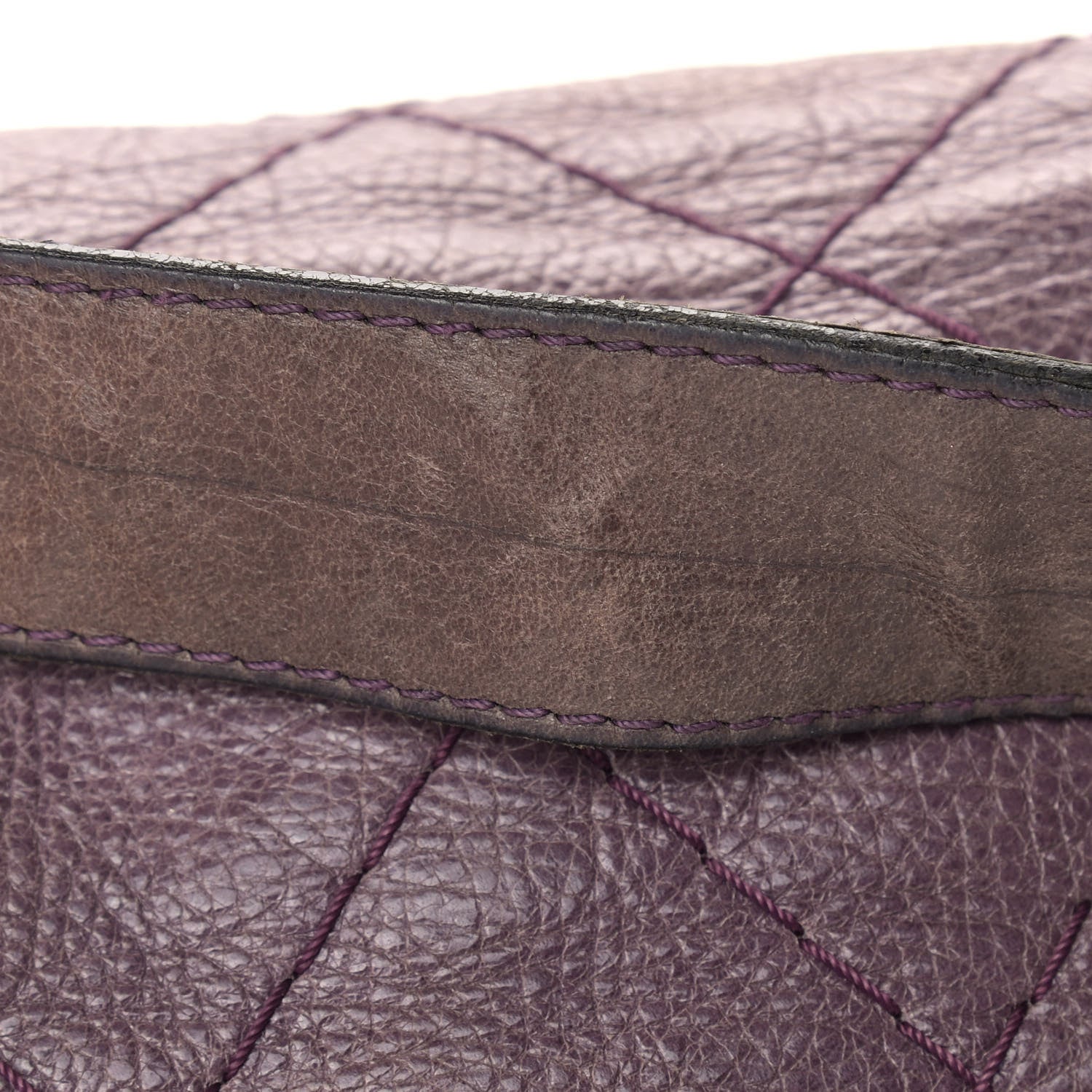 Chanel Glazed Calfskin Stitched On The Road Flap Purple 9 of 10