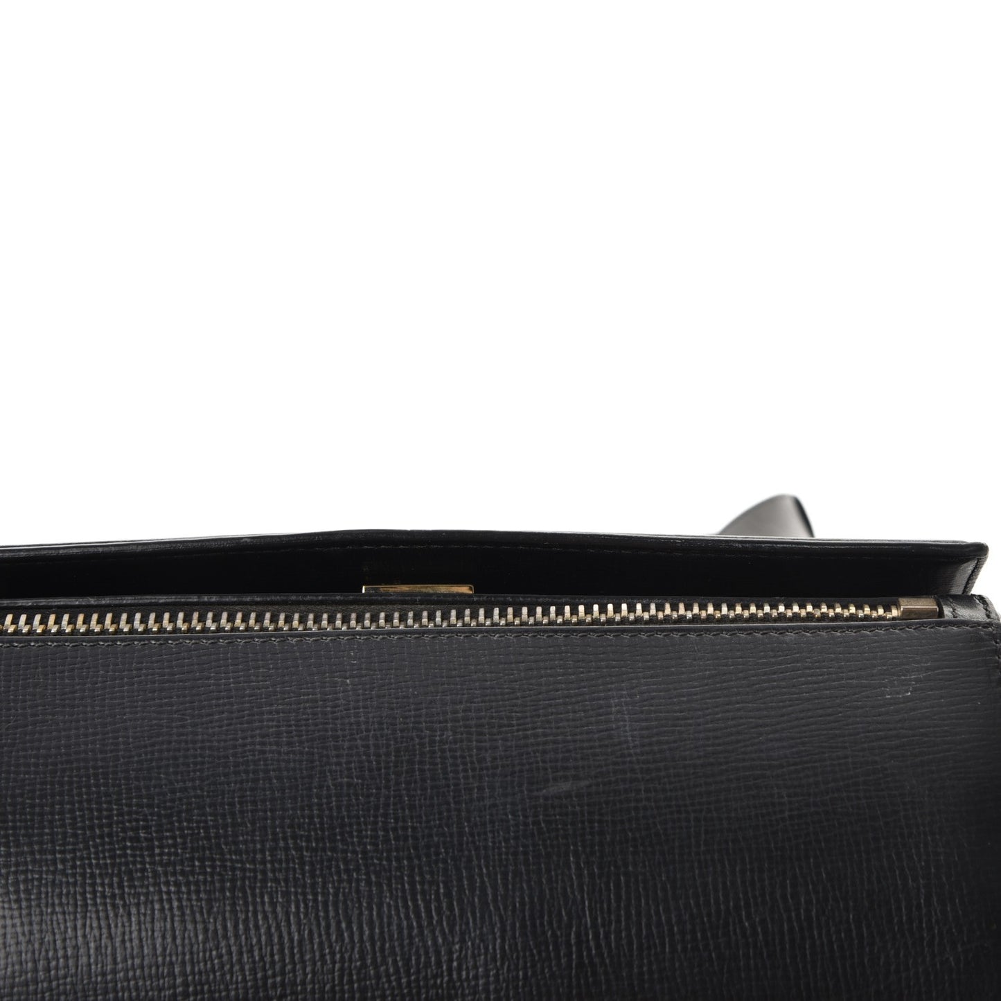 Textured Calfskin Medium Pandora Box Crossbody Bag Black