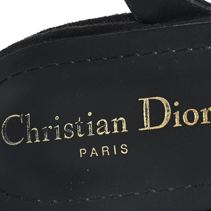 Christian Dior Calfskin Suede Dway Platform Sandals 37 Black 8 of 9