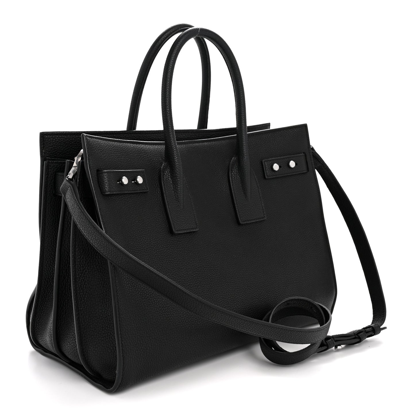 Grained Calfskin Small Supple Sac De Jour Black