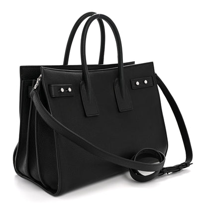 Saint Laurent Grained Calfskin Small Supple Sac De Jour Black 4 of 14