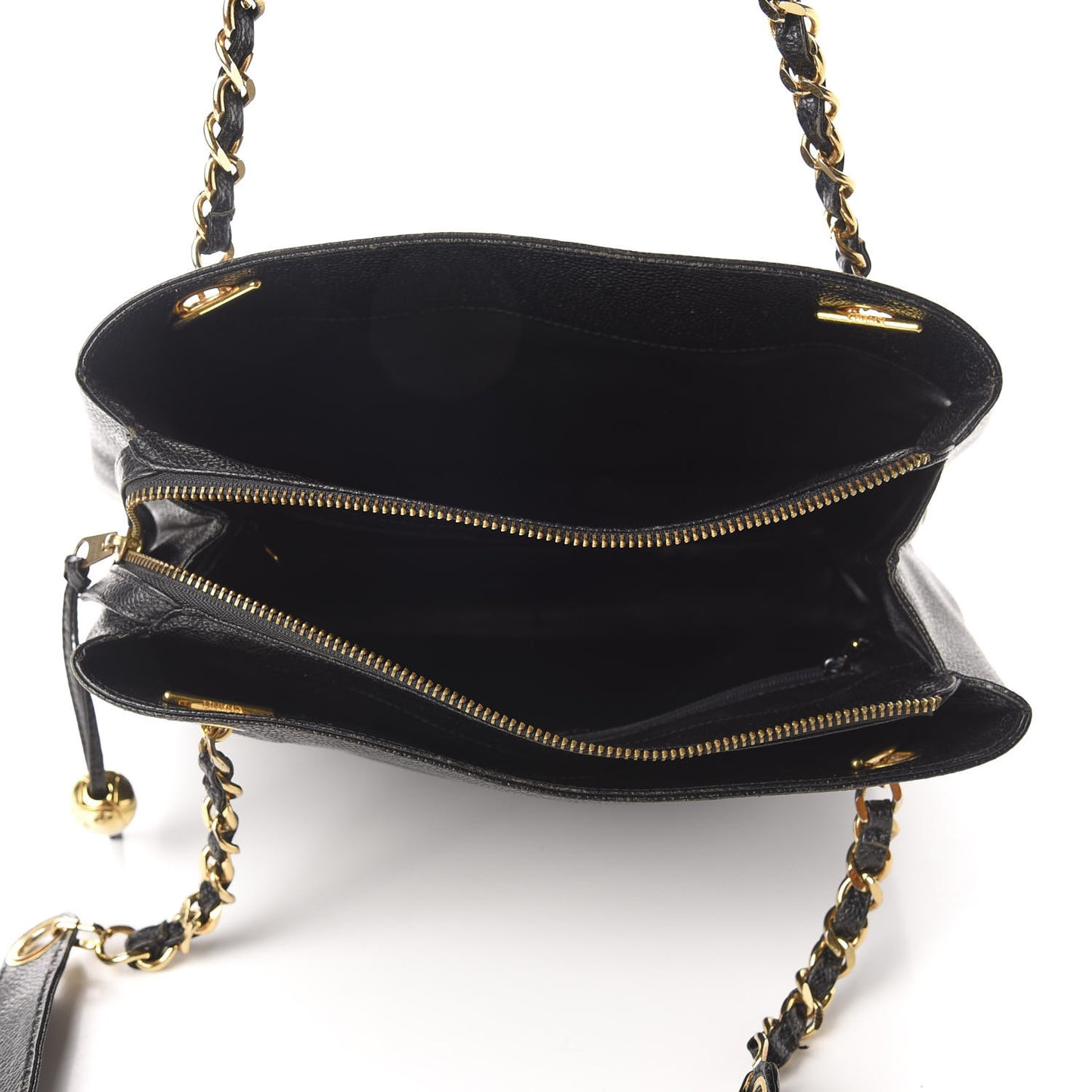 Caviar CC Shoulder Bag Black
