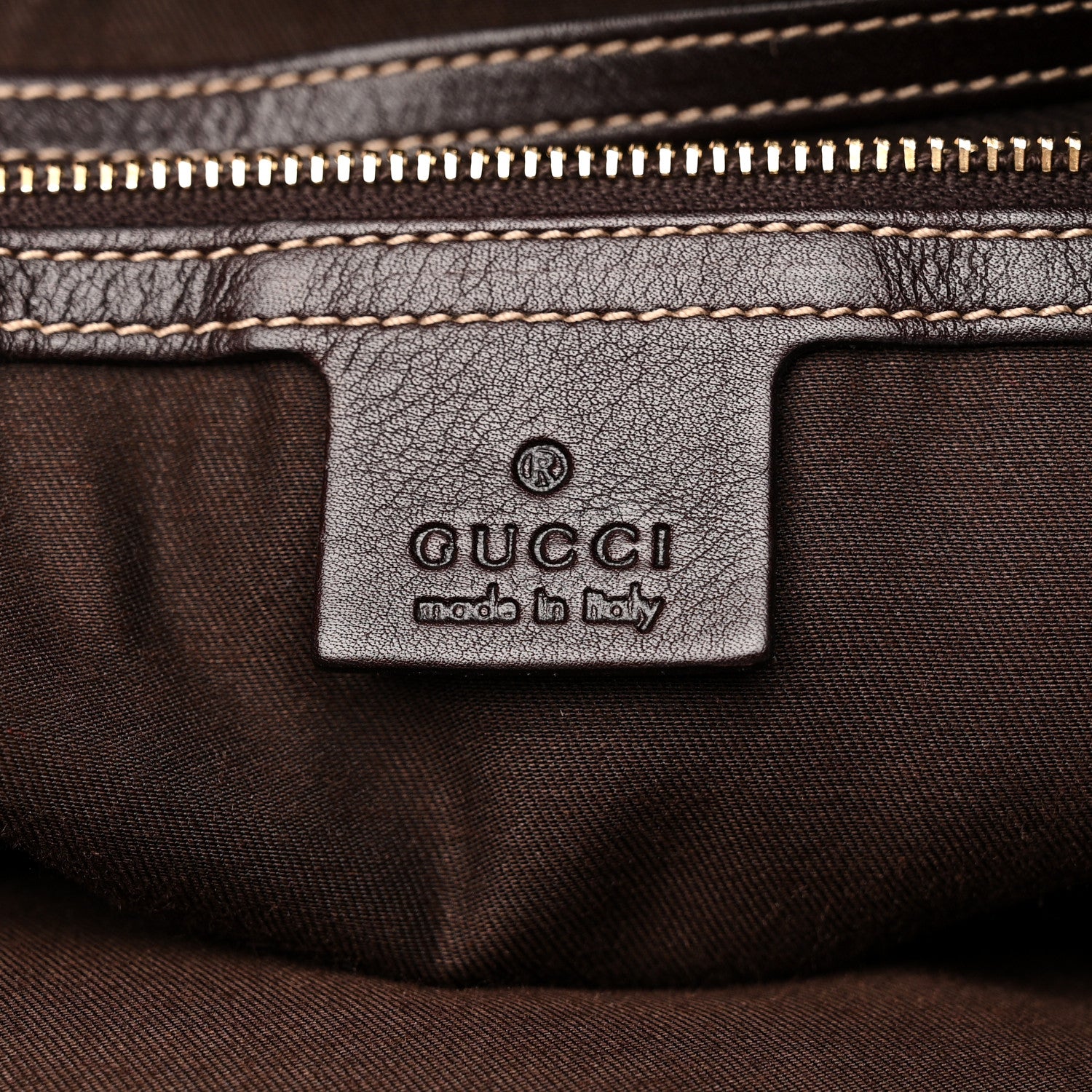 Gucci Calfskin Large Britt Shoulder Bag Dark Brown 6 of 10