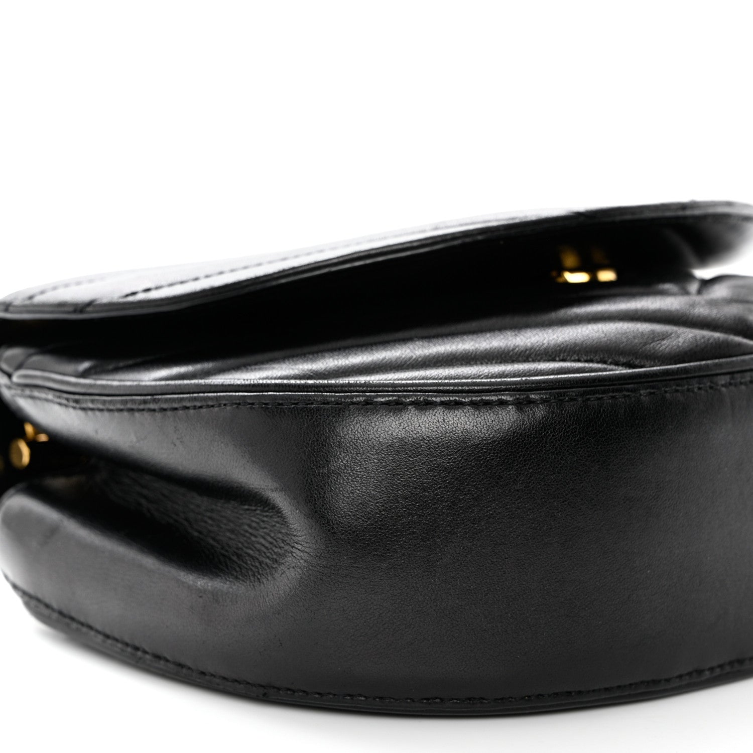 Saint Laurent Lambskin Matelasse Chevron Monogram Bubble Chain Crossbody Black 8 of 11