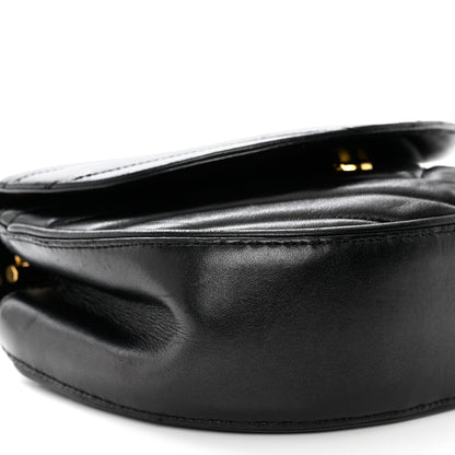 Saint Laurent Lambskin Matelasse Chevron Monogram Bubble Chain Crossbody Black 8 of 11