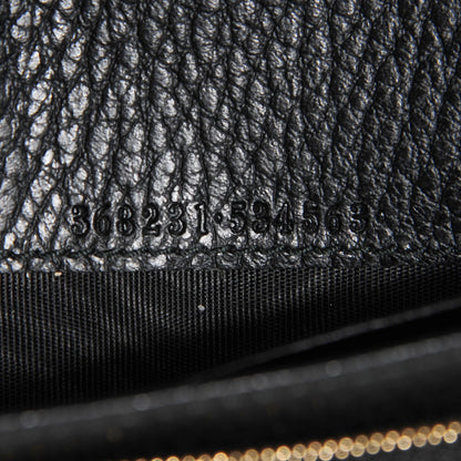 Gucci Dollar Calfskin Mini Swing Wallet Bag Black 7 of 7