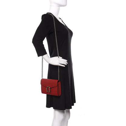 Gucci Calfskin Mini Dionysus Chain Wallet Hibiscus Red 2 of 10