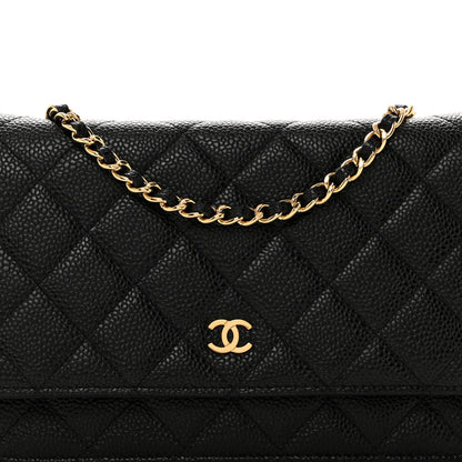 Chanel Caviar Quilted Wallet on Chain WOC Black 9 of 11