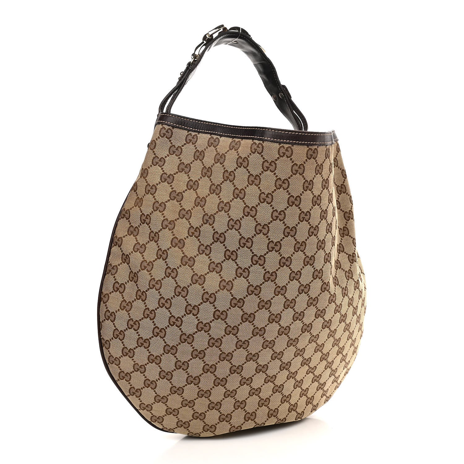 Gucci Monogram Large Wave Hobo Dark Brown 3 of 13