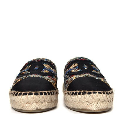 Chanel Tweed Grosgrain CC Espadrilles 36 Multicolor 7 of 12