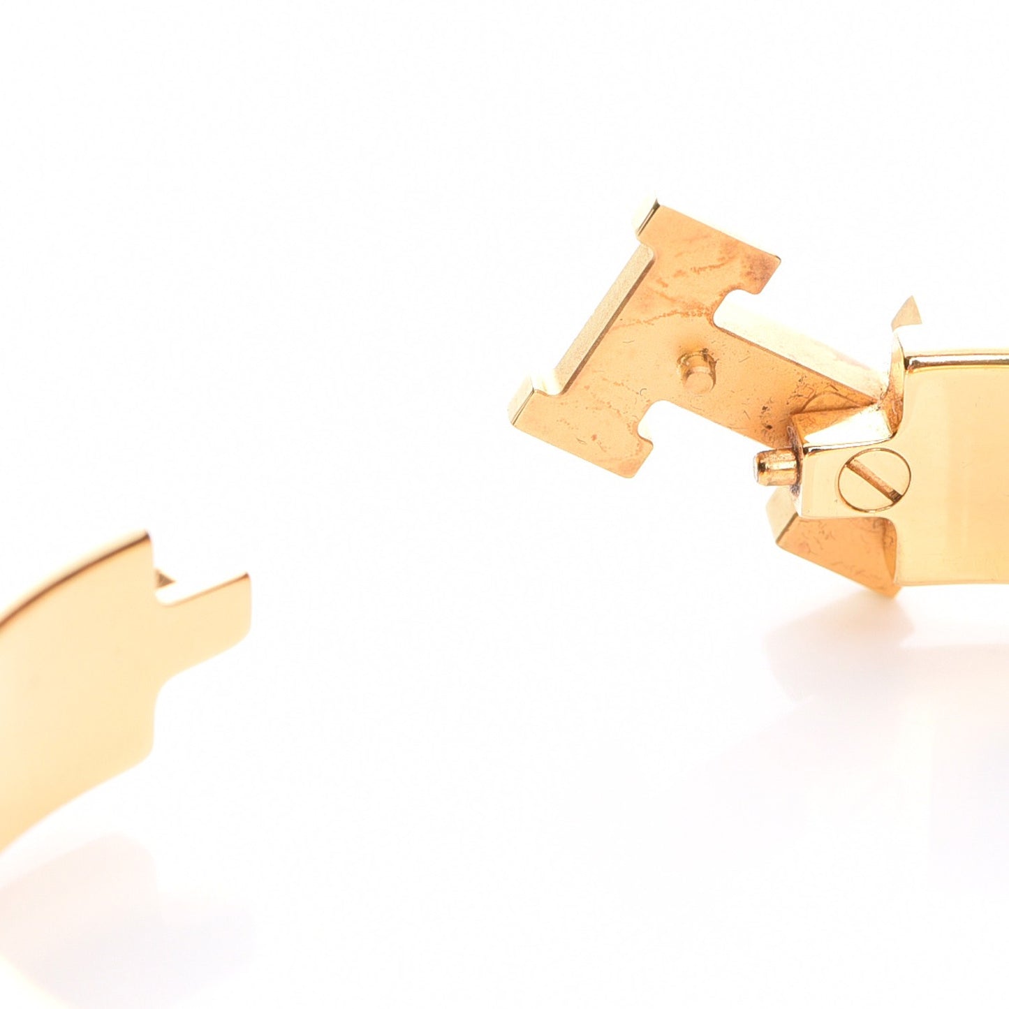 Enamel Narrow Clic Clac H Bracelet PM Black