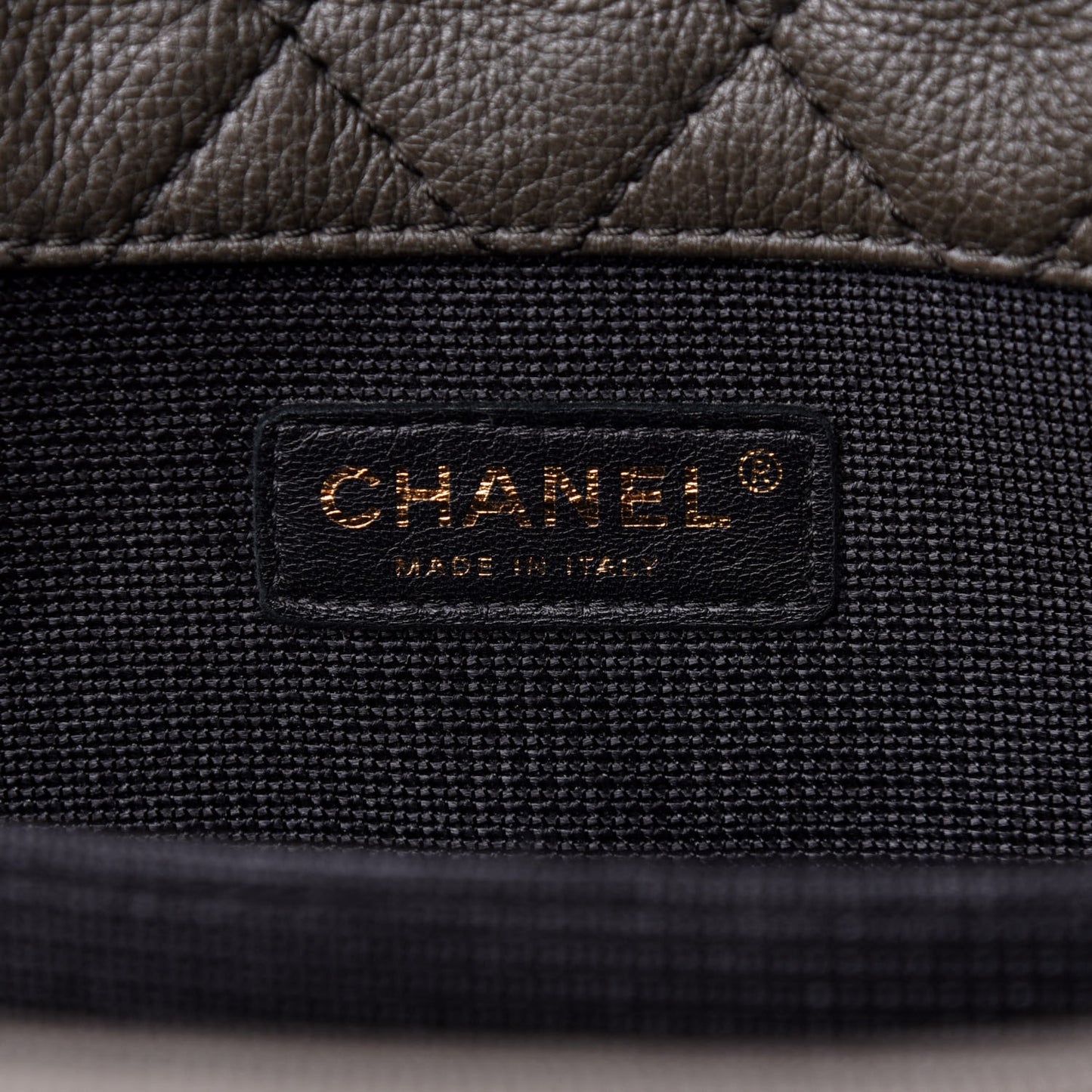 Calfskin Quilted XXL Travel Flap Bag Khaki