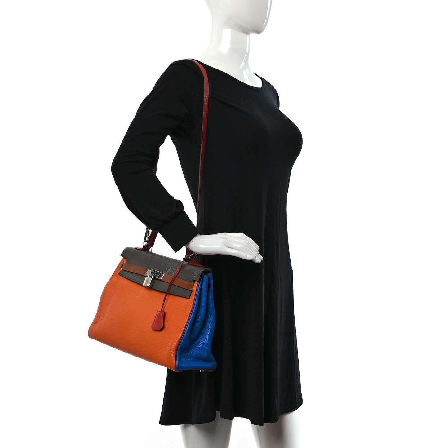 Taurillon Clemence Arlequin Kelly Retourne 32 Orange Sanguine Gold