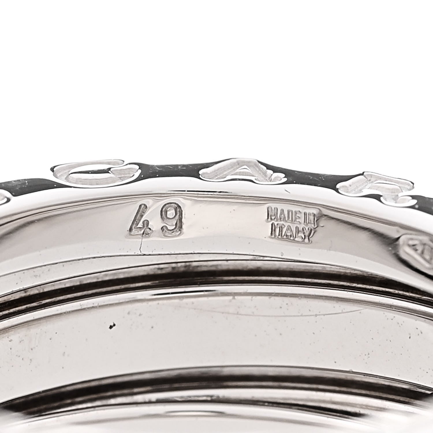 Bulgari 18K White Gold B.Zero1 Two-Band Ring 49 4.75 5 of 6