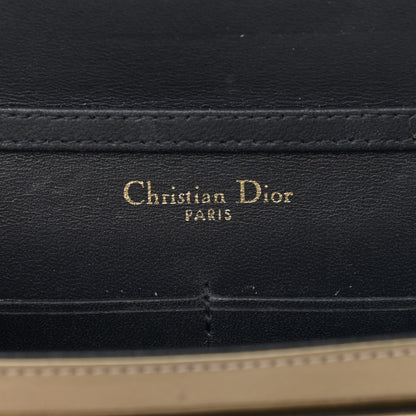 Christian Dior Metallic Patent Micro-Cannage Diorama Wallet on Chain Pouch Gold 6 of 12