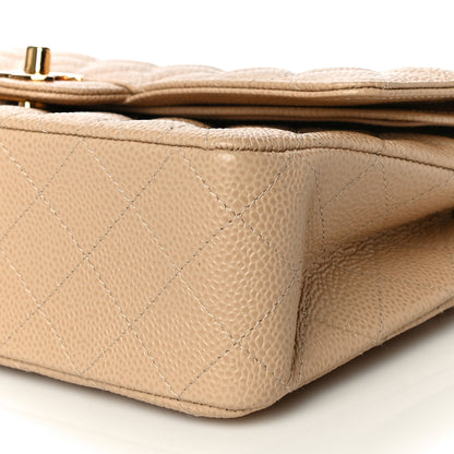 Chanel Caviar Quilted Medium Double Flap Beige Clair 6 of 10