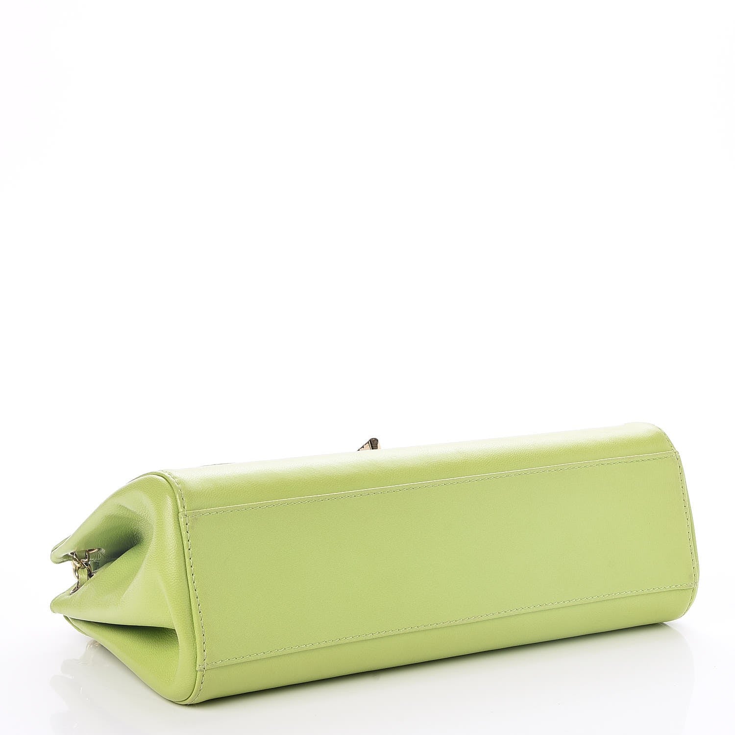 Chanel Lambskin Chocolate Bar Accordion Mademoiselle Flap Green 5 of 8
