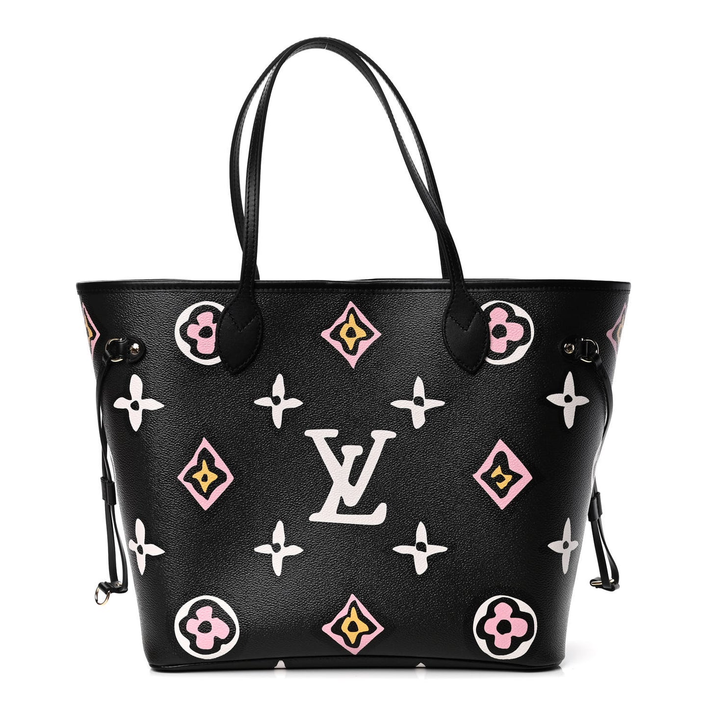 Monogram Giant Wild At Heart Neverfull MM Black