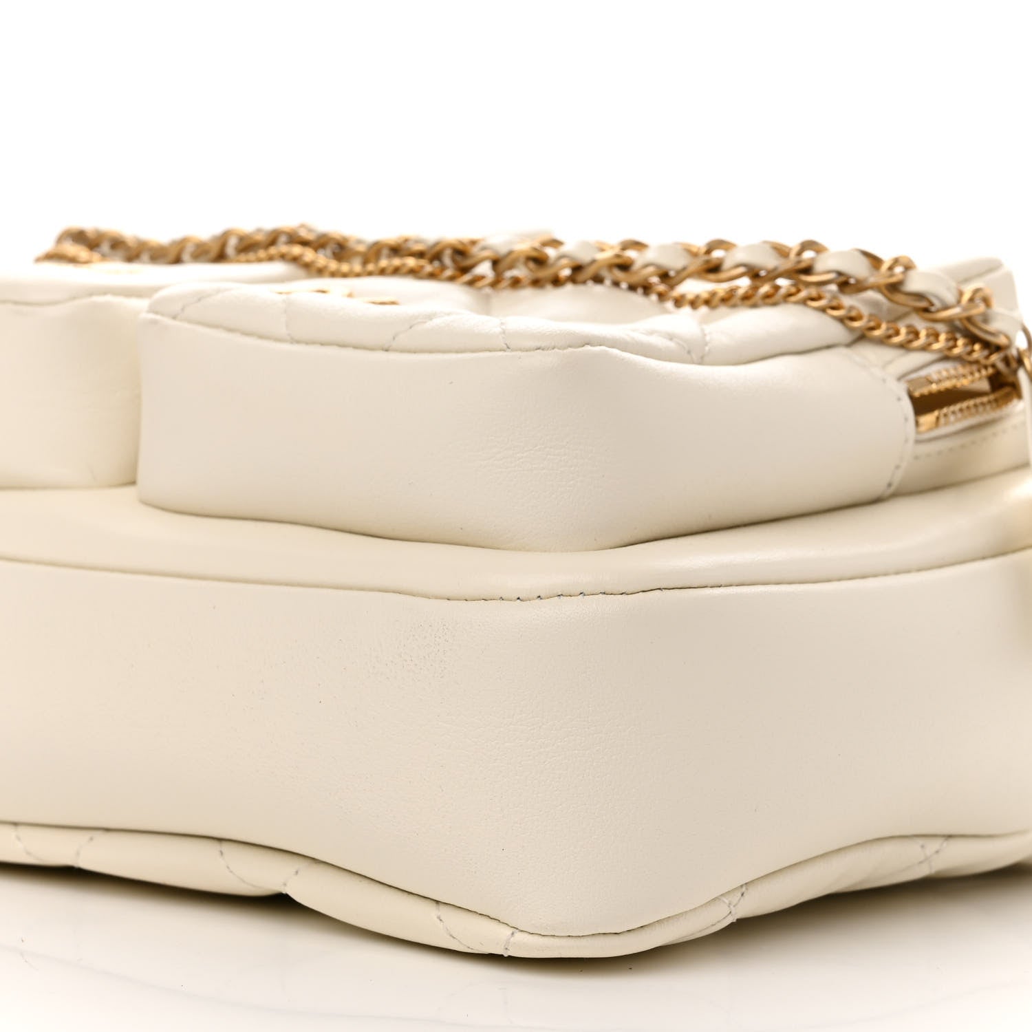Chanel Calfskin Quilted Small Camera Case White 10 of 11