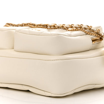 Chanel Calfskin Quilted Small Camera Case White 10 of 11