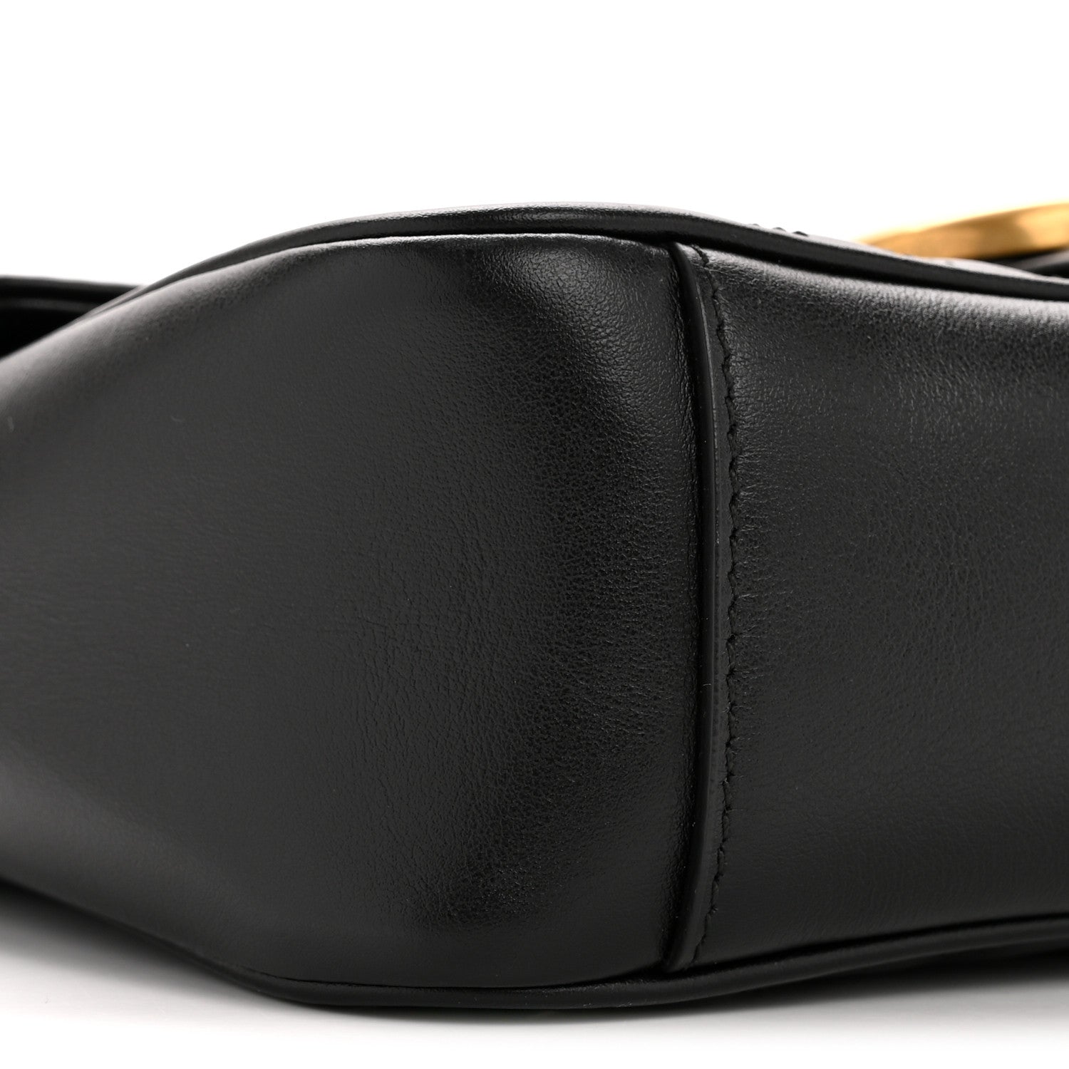 Gucci Calfskin Matelasse Small GG Marmont Shoulder Bag Black 9 of 11