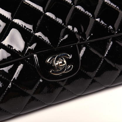 Chanel Patent Quilted Clutch with Chain Flap Black 11 of 12