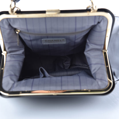 Chanel Glazed Calfskin Quilted Mademoiselle Large Frame Bag Black 5 of 10