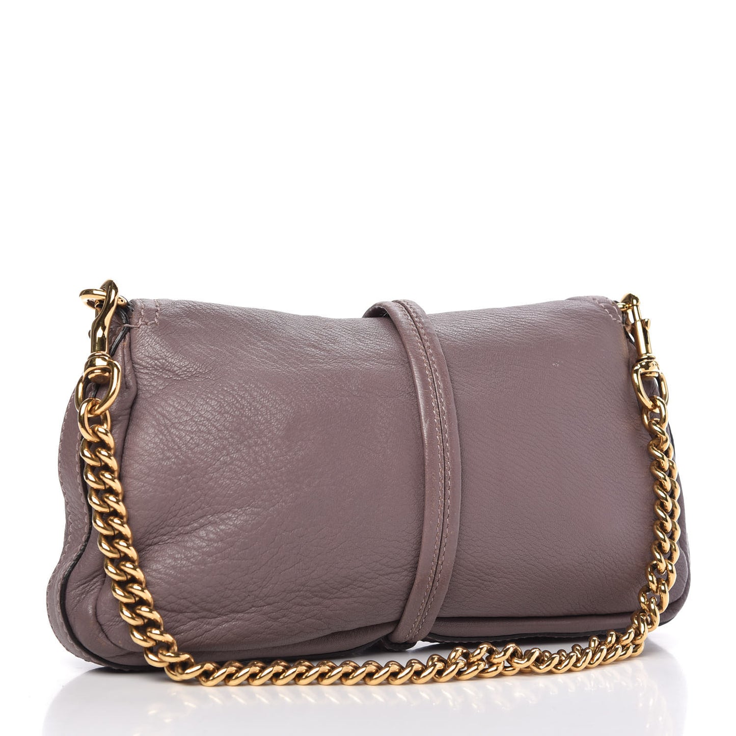 Calfskin Bamboo Croisette Evening Bag Mauve