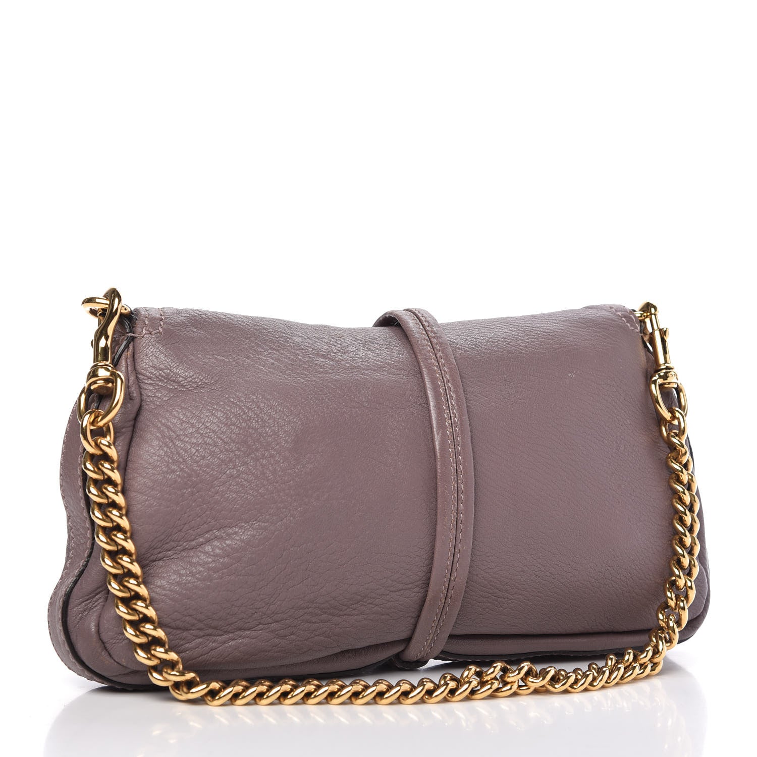 Gucci Calfskin Bamboo Croisette Evening Bag Mauve 3 of 10