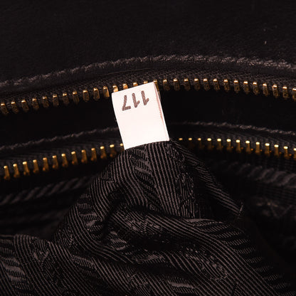Prada Saffiano City Calfskin Medium Esplanade Tote Black 7 of 18