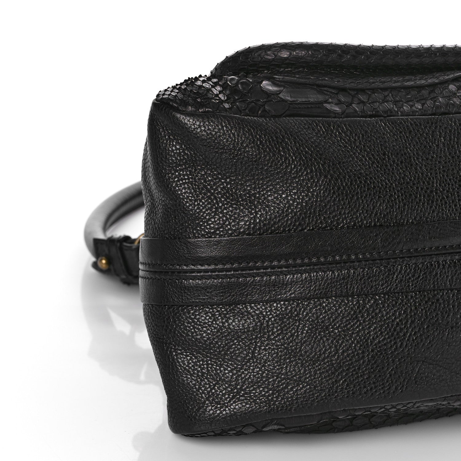 Chloe Snakeskin Medium Paraty Black 6 of 7