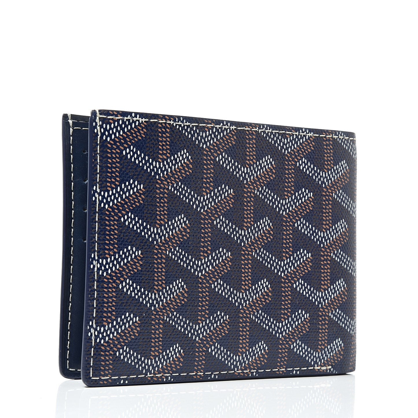 Goyardine Bi-Fold Victoire PM Wallet Navy