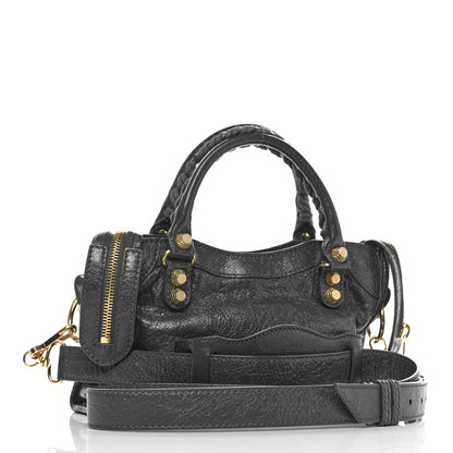 Balenciaga Agneau Giant 12 Gold Hardware Mini City Gris Fossile 4 of 11