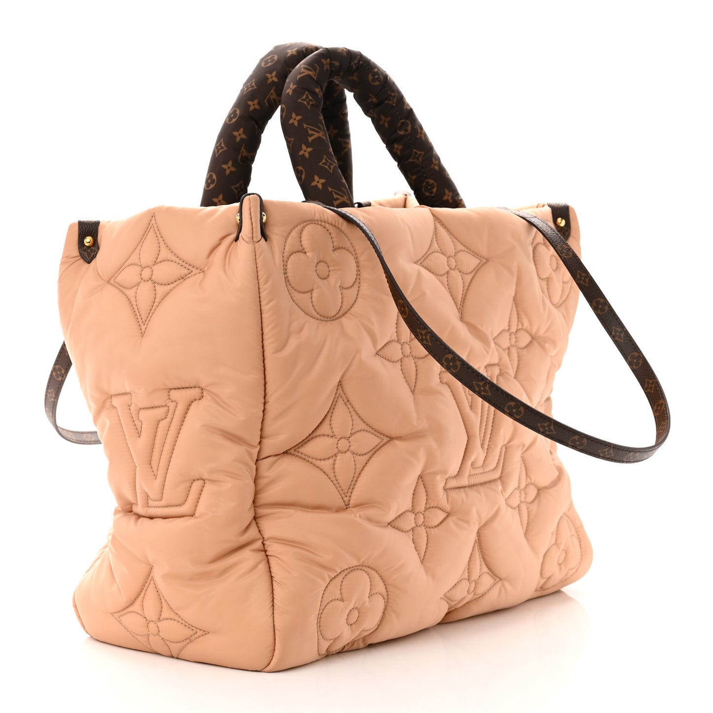 Econyl Monogram Pillow Giant Onthego GM Beige