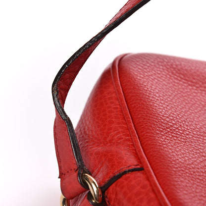 Gucci Pebbled Calfskin Small Soho Disco Bag Tabasco Red 9 of 20