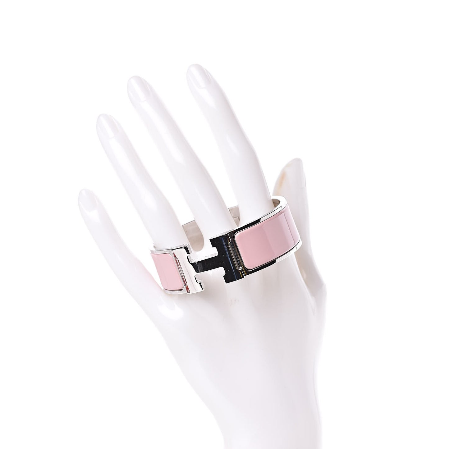 Enamel Wide Clic Clac H Bracelet PM Rose Cassata