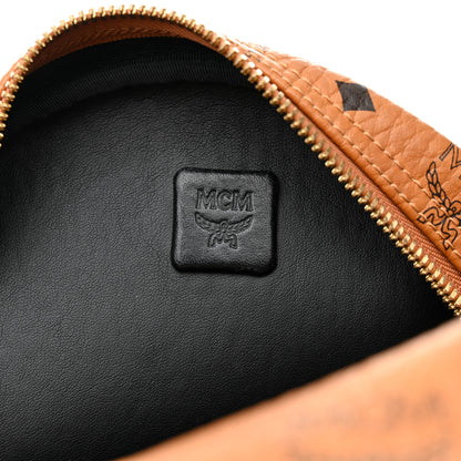 MCM Visetos Small Side Stud Stark Backpack Cognac Cognac 6 of 10